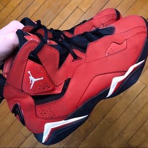 Nike Air Jordan True Flight Shoes Red Black